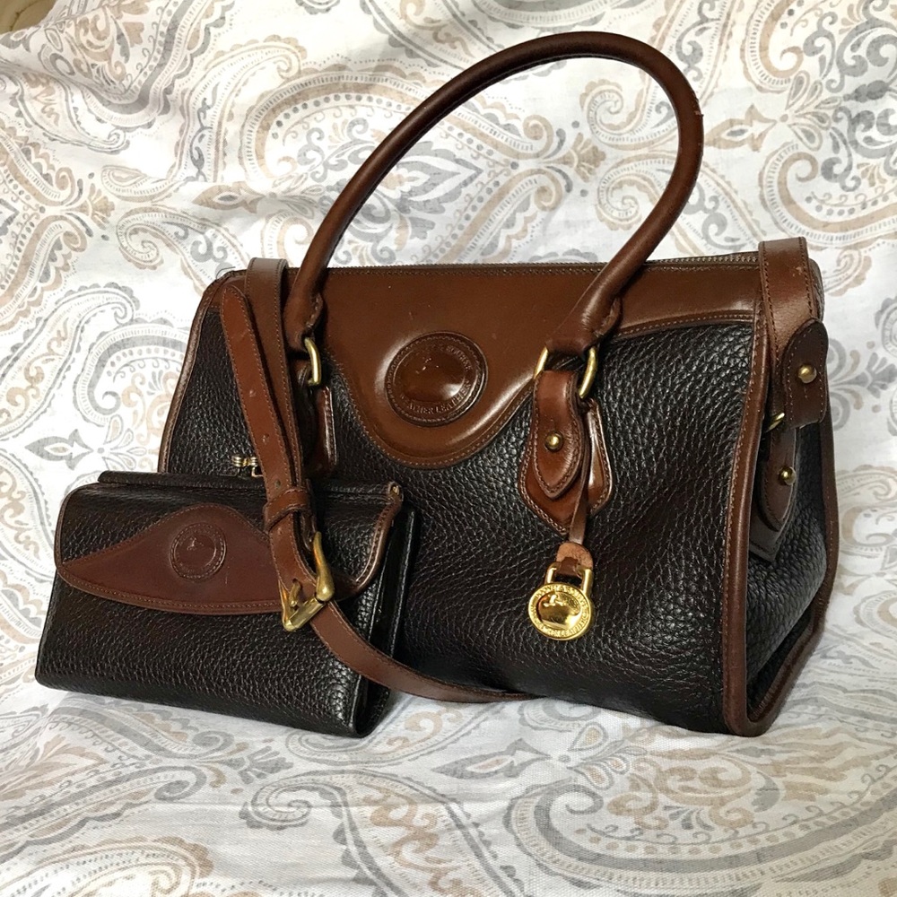 Vintage Dooney & Bourke Mini Satchel Bag & Wallet